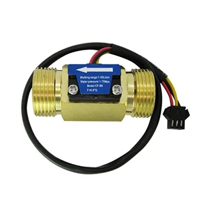 Image of SENSTREE G3/4&quot; Brass Water Flow Sensor, Hall Effect Liquid Meter Flowmeter Counter 1 30L/min