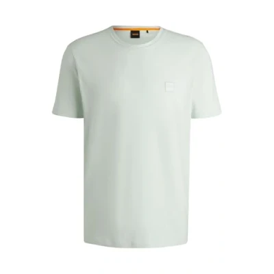 Image of BOSS Mens Regular Fit Tales T Shirt Short Sleeve Lifestyle Open Blue S