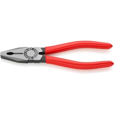 Image of Knipex Combination Pliers black atramentized, plastic coated 250 mm 03 01 EAN
