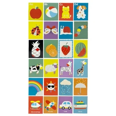 Image of 24 Design Colourful Shapes Baby Sensory Development Flash Cards Vision Newborn