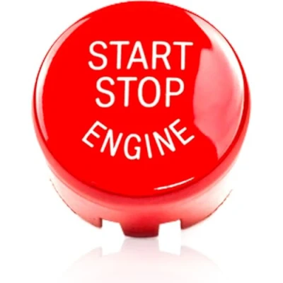 Image of ciciment Start Stop Button, Replacement Engine Button Cover, Compatible with Serie 1 2 3 4 5 6 7 Series X1 X3 X4 X5 X6 / F20 F30 F10 F01 G30 G11 (Red)