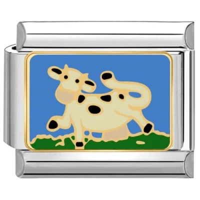 Image of Quiges 9mm Italian Style Charm Link Module Stainless Steel for Bracelets
