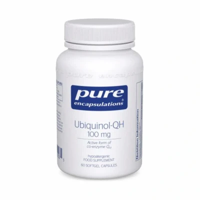 Image of Pure Encapsulations Ubiquinol QH CoQ10 100mg Active Form of Co Enzyme Q10 60 Softgel Capsules
