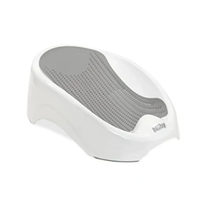 Image of Nuby Newborn Baby Bath Support, Ergonomic Design, Lightweight and Portable, Suitable from Birth, White
