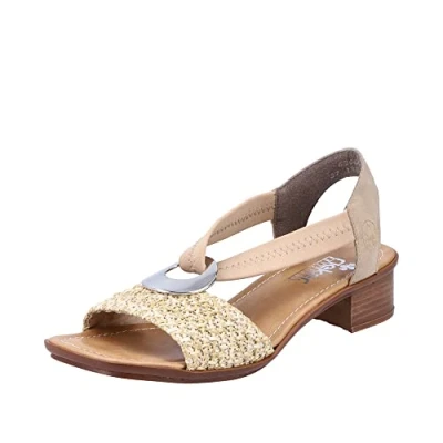 Image of Rieker Women&#039;s 62664 Sandal, Beige, 7.5 UK