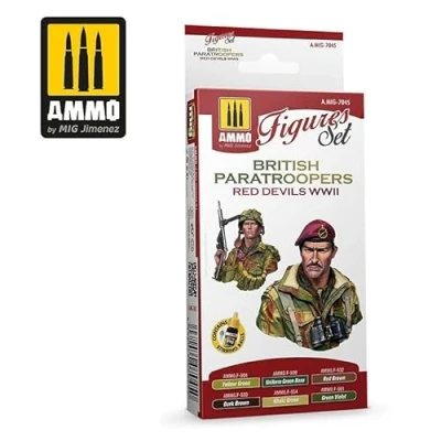 Image of Ammo Mig AMIG7045 British Paratroopers Red Devils WWII Figures Set