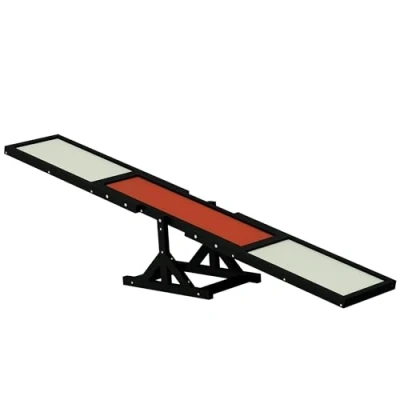 Image of PawHut Wooden Pet Seesaw for Big Dogs, Agility Training Equipment Dogs with Anti Slip surface, 180 x 30 30cm Black
