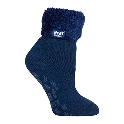Image of Heat Holders Ladies Extra Soft Fluffy Non Slip Thermal Low Cut Ankle Slipper Lounge Bed Socks with Grips, Hhl09, 4 8 uk, 37 42 eur