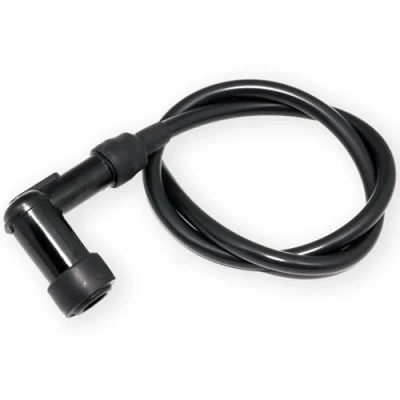 Image of Easyboost Spark Plug Cap Connector Black Cable 50cm High Voltage Silicone Resistant for Scooter Motorcycle Vespa Chainsaw Brush Cutter Lawn Mower AM6 Derbi Aerox Cross MX Quad