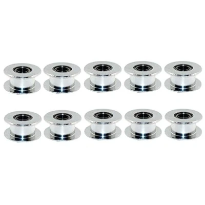 Image of 3Dman GT2 20 Toothless Bore 5mm Aluminum Idler Pulley for 6mm Width Timing Belt 3D Printers (10pcs)
