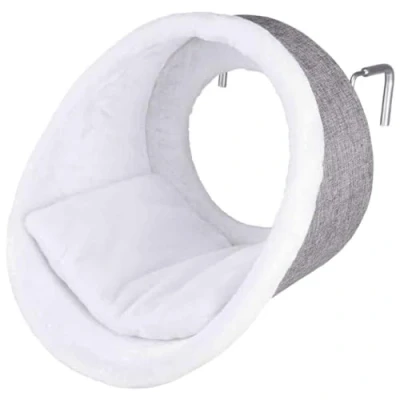 Image of TRIXIE 43144 Hanging Cave for Radiators, Round, Diameter 38 x 34 cm, White/Grey