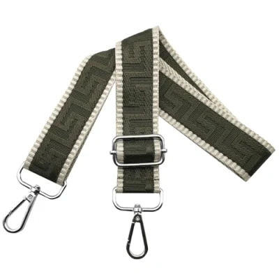 Image of Shoulder Strap for Bag Straps Changing, Adjustable Wide 3.8 cm with Silver Carabiner Carry Handbags Women, Colourful, K, Army Green, 80 130cm