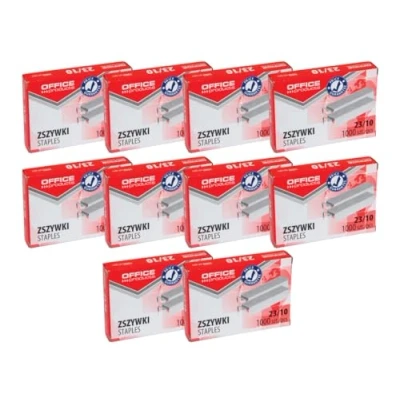 Image of Office Products 18072339 19 Staples 23/10 Silver / 10,000 Pieces (10 x 1000 Pieces) Standard Hand Staples/Staples/Paper Clips/Galvanised