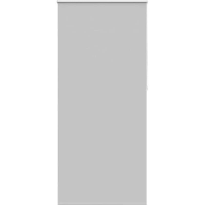 Image of vidaXL Blackout Roller Blinds 100 x 230 cm Dark Grey Silver Coated Thermal Layer Easy Mounting Ideal Light Control for Bedrooms, Living Rooms, and Offices