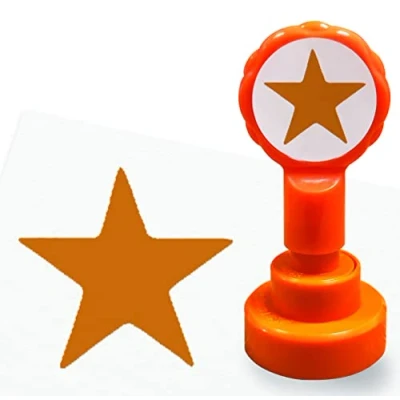 Image of Bronze Star Pre Inked School Teachers Positive Feedback Marking Stamper Stamp 25mm Primary Teaching Services