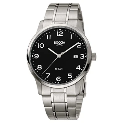 Image of Boccia Men&#039;s Analogue Quartz Watch with Titanium Strap 3596 01