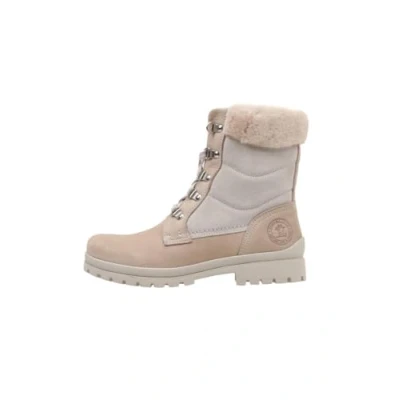 Image of Panama Jack Tuscani, Women&#039;s Military Boots, Ecru B028, 6 UK