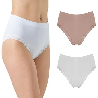 Image of Risalti Women&#039;s Knickers High Waist Lace Letizia 2 Pcs Underwear Women, For Pants Ladies Knickers, Womens Made in Italy