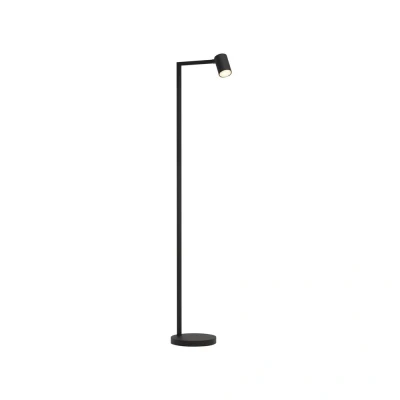 Image of Ascoli Floor Reading Lamp Matt Black, GU10