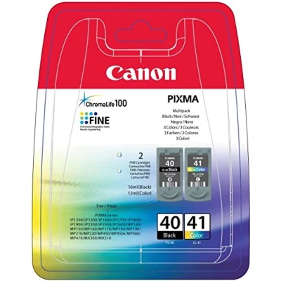 Image of Canon PG 40 Black &amp; CL 41 Colour Ink Cartridge Bundle Pack