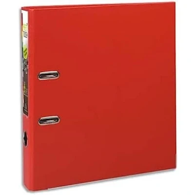 Image of Exacompta Ref 53345E Prem&#039;Touch PP Lever Arch File 320 x 300mm in Size, 2 Rings, Can Hold A4+ Documents, 80mm Spine, FSC Certified Red Cover