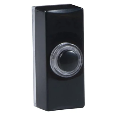 Image of Byron 7720 Wired Illuminated Bell Push, Black, 2 Wire