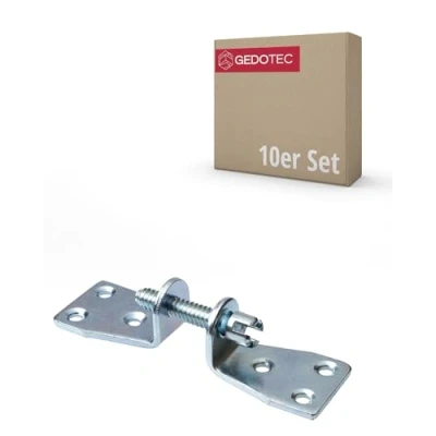 Image of 10 x GedoTec® Wooden Furniture Connectors Brackets Joiners Double Galvanised Steel Brand Quality for the Home