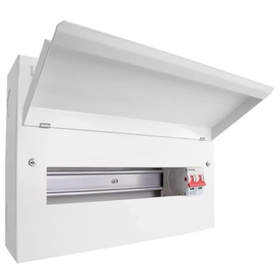 Image of Click Elucian 16 Way Metal Consumer Unit with 100A Mains Switch (14 Useable Ways)