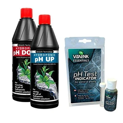 Image of Gardeners Corner Growth Technology pH Test Kit 250ml Up &amp; Down Solution Vitalink