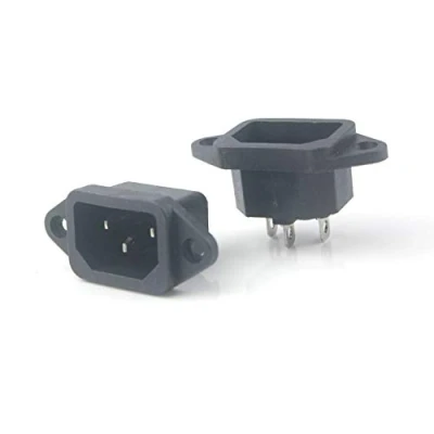Image of Aofan IEC320 C14/3 Pin Male Plug Chassis PCB Panel Inlet Socket Connector AC 250V/10A (2 Pcs)