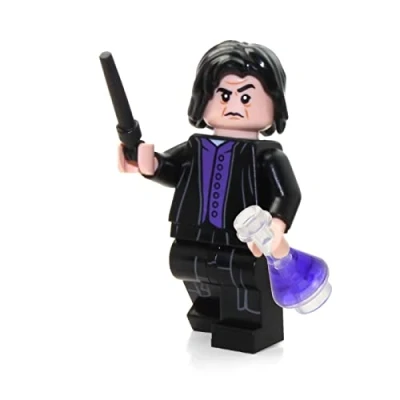 Image of LEGO 2018 Harry Potter Minifigure Severus Snape (with Black Wand and Display Stand) 75956
