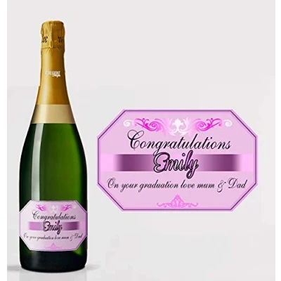 Image of Personalised Congratulations Champagne Bottle Label Any Wording