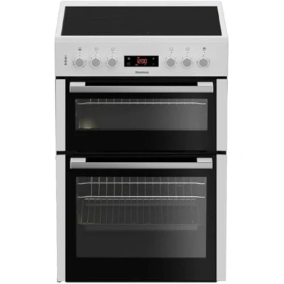 Image of Blomberg HKN65W 60cm Double Oven Electric Cooker with Ceramic Hob White