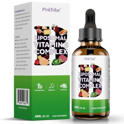 Image of Liposomal Vitamin B Complex Liquid High Strength Drops, Supports Immune System and Energy Levels, 60ml (Pack of 1)