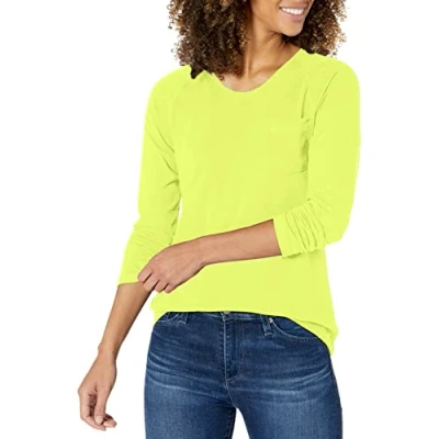 Image of Dickies Women&#039;s Long Sleeve Cooling Temp iq Performance T Shirt, Bright Yellow V1, M