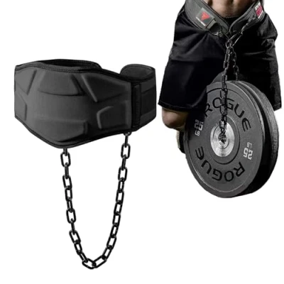 Image of TAVIEW Dip Belt with Chain Nylon for Pull ups, Heavy Duty Weighted Workout Black, Adjustable Size Men &amp; Women