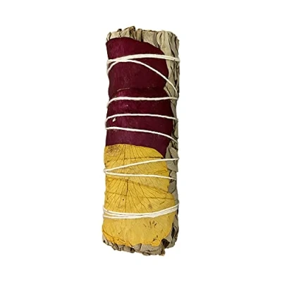 Image of White Sage, Red and Yellow Rose Petals 4&quot;