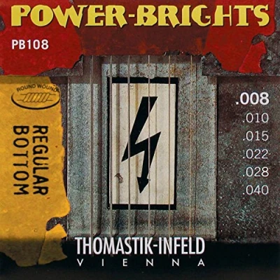 Image of Thomastik Saiten für E Gitarre Power Brights Series Regular Bottom Satz PB108 Extra Light .008 .040w