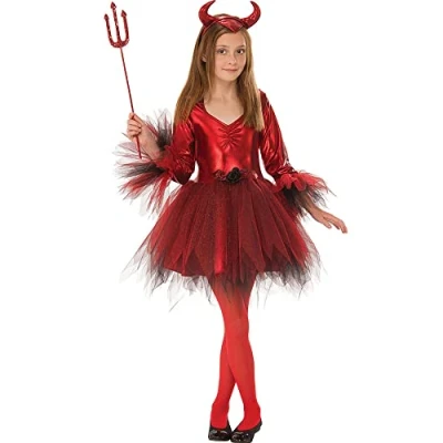 Image of Bristol Novelty 3015577 8000 DEVIL GIRL Costume, Red, Age 7 8 Years