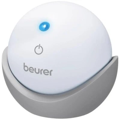 Image of Beurer Device with Light SL10 to Fall Asleep, Projection of on The Ceiling, 2 Adjustable Breathing Techniques, red or Blue Light, Touch Button, Off, White