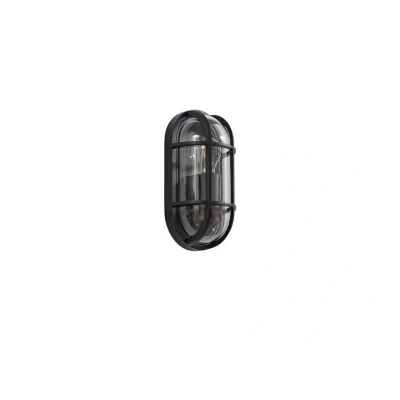 Image of Lucande Serine outdoor wall light, 27.1 cm, black, aluminium