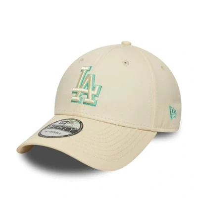 Image of New Era Los Angeles Dodgers 9Forty Cap Beige Neon Outline