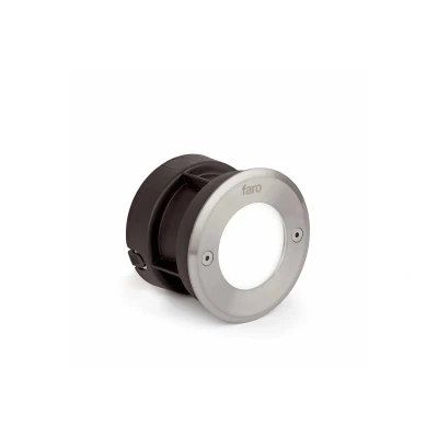 Image of LED Round Recessed Outdoor Ground Light Matt Nickel IP67