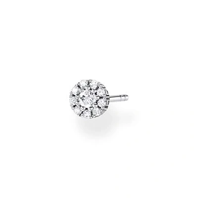 Image of Thomas Sabo Women Single Stud Earring White Stones 925 Sterling Silver
