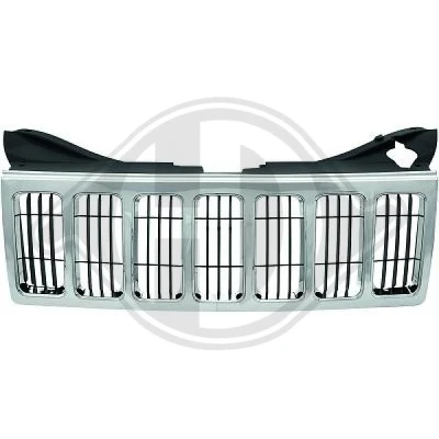 Image of 55157458AB, K55157458AA, K55157458AB Radiator Grill DIEDERICHS 2612340 chrome/black JEEP: GRAND CHEROKEE 3