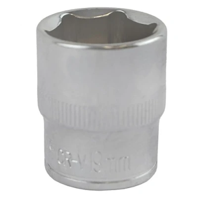 Image of 19mm 3/8&quot; Drive Shallow Metric Socket Single Hex / 6 Sided Bergen