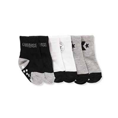 Image of Converse Baby Boys&#039; 3 Pack Grippy Socks