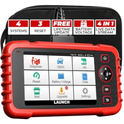 Image of LAUNCH OBD2 Scanner CRP123X V2.0 2024 Version. ABS SRS Engine Transmission Car DiagnosticTool, 7 Service Functions, Lifetime Free Update, Battery Test