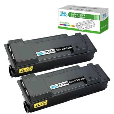Image of InkJello Compatible Toner Cartridge Replacement for Kyocera FS 2020D 2020DN TK340 (Black, 2 Pack)