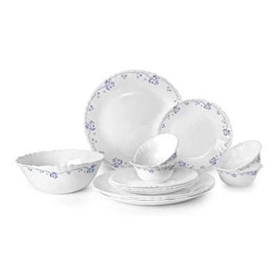 Image of Cello Imperial Dinner Set, 13 Pieces, White/Dainty Blue
